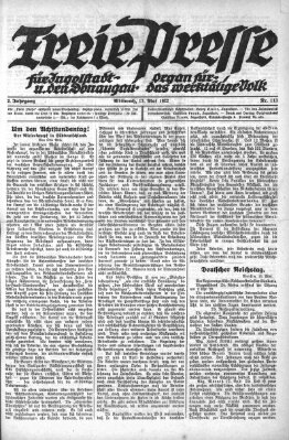Freie Presse für Ingolstadt u. den Donaugau (Ingolstädter Anzeiger) Mittwoch 17. Mai 1922