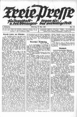 Freie Presse für Ingolstadt u. den Donaugau (Ingolstädter Anzeiger) Dienstag 23. Mai 1922