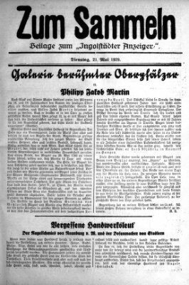 Ingolstädter Anzeiger Dienstag 21. Mai 1929