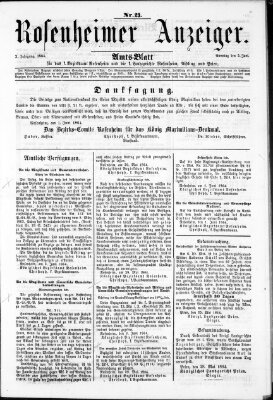 Rosenheimer Anzeiger Sonntag 5. Juni 1864