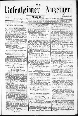 Rosenheimer Anzeiger Sonntag 17. Juli 1864