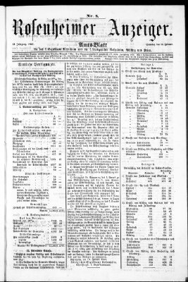Rosenheimer Anzeiger Sonntag 19. Februar 1865