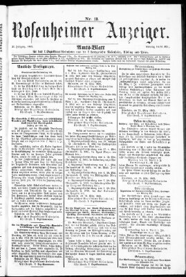 Rosenheimer Anzeiger Sonntag 26. März 1865