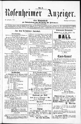 Rosenheimer Anzeiger Sonntag 28. Januar 1866