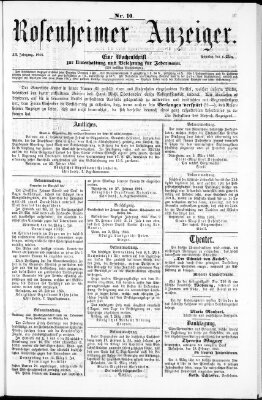 Rosenheimer Anzeiger Sonntag 4. März 1866