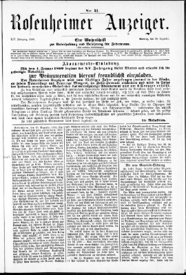 Rosenheimer Anzeiger Sonntag 20. Dezember 1868