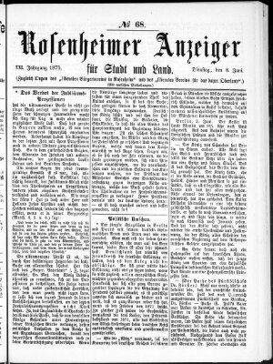 Rosenheimer Anzeiger Dienstag 8. Juni 1875