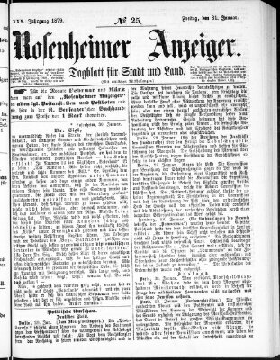 Rosenheimer Anzeiger Freitag 31. Januar 1879