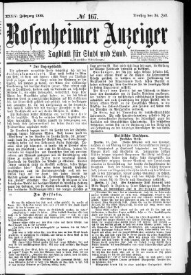 Rosenheimer Anzeiger Dienstag 24. Juli 1888