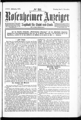 Rosenheimer Anzeiger Sonntag 5. November 1893