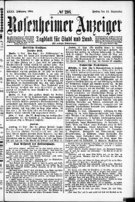 Rosenheimer Anzeiger Freitag 14. September 1894