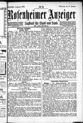 Rosenheimer Anzeiger Mittwoch 8. Januar 1896