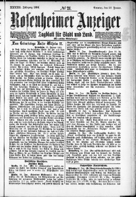 Rosenheimer Anzeiger Sonntag 26. Januar 1896