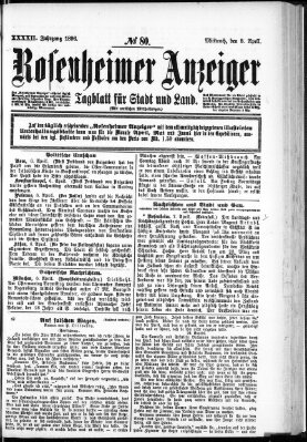 Rosenheimer Anzeiger Mittwoch 8. April 1896
