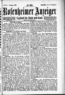 Rosenheimer Anzeiger Donnerstag 10. Dezember 1896
