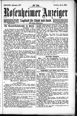 Rosenheimer Anzeiger Samstag 8. Mai 1897