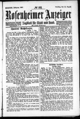 Rosenheimer Anzeiger Samstag 14. August 1897