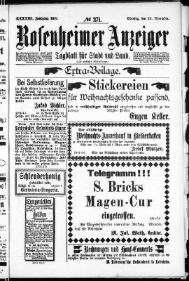 Rosenheimer Anzeiger Sonntag 28. November 1897