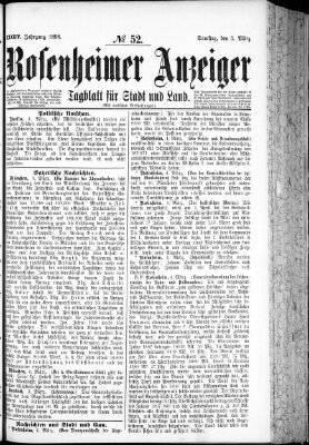 Rosenheimer Anzeiger Samstag 5. März 1898