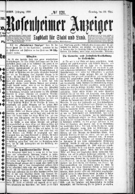 Rosenheimer Anzeiger Sonntag 29. Mai 1898