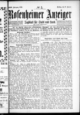 Rosenheimer Anzeiger Freitag 6. Januar 1899