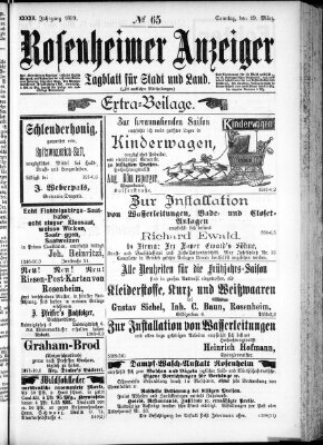 Rosenheimer Anzeiger Sonntag 19. März 1899