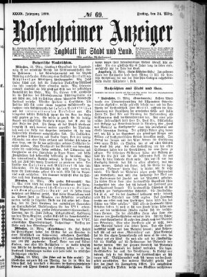 Rosenheimer Anzeiger Freitag 24. März 1899
