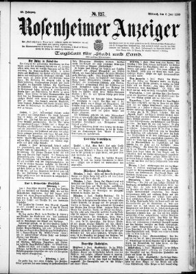 Rosenheimer Anzeiger Mittwoch 6. Juni 1900