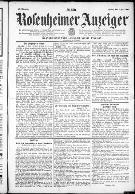 Rosenheimer Anzeiger Freitag 6. Juli 1900