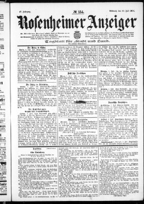 Rosenheimer Anzeiger Mittwoch 10. Juli 1901