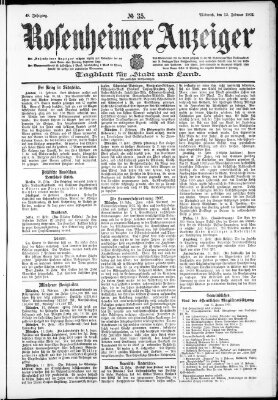 Rosenheimer Anzeiger Mittwoch 12. Februar 1902