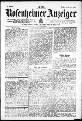 Rosenheimer Anzeiger Samstag 19. Juli 1902