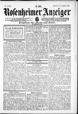 Rosenheimer Anzeiger Mittwoch 24. Dezember 1902