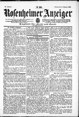 Rosenheimer Anzeiger Sonntag 28. Dezember 1902