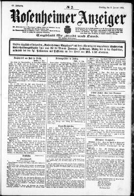 Rosenheimer Anzeiger Samstag 3. Januar 1903
