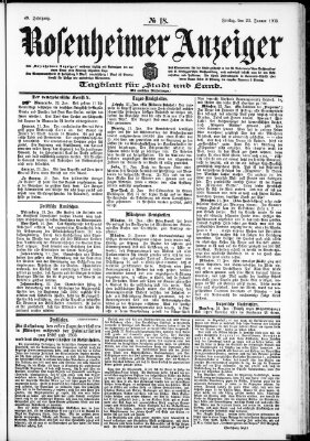 Rosenheimer Anzeiger Freitag 23. Januar 1903