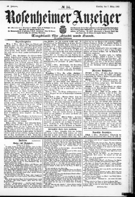 Rosenheimer Anzeiger Samstag 7. März 1903