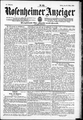 Rosenheimer Anzeiger Freitag 27. März 1903