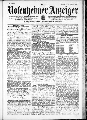 Rosenheimer Anzeiger Mittwoch 2. Dezember 1903