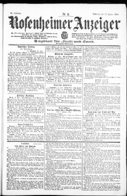 Rosenheimer Anzeiger Mittwoch 13. Januar 1904