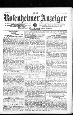 Rosenheimer Anzeiger Dienstag 23. Februar 1904