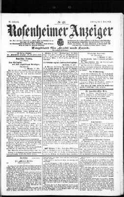 Rosenheimer Anzeiger Dienstag 1. März 1904