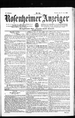 Rosenheimer Anzeiger Samstag 16. April 1904