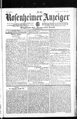 Rosenheimer Anzeiger Sonntag 15. Mai 1904