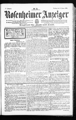 Rosenheimer Anzeiger Samstag 28. Januar 1905