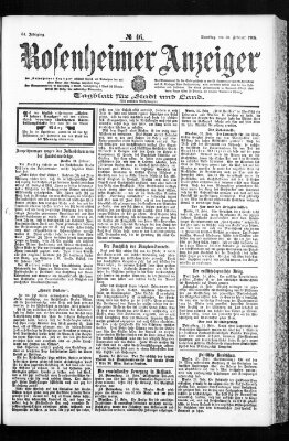 Rosenheimer Anzeiger Samstag 25. Februar 1905