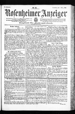 Rosenheimer Anzeiger Donnerstag 9. März 1905