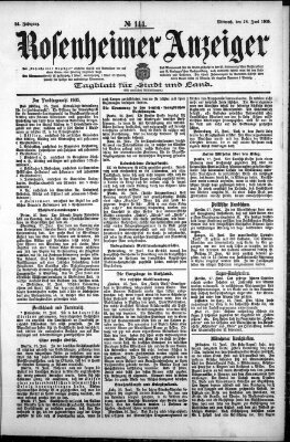 Rosenheimer Anzeiger Mittwoch 28. Juni 1905