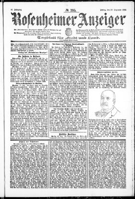 Rosenheimer Anzeiger Freitag 29. Dezember 1905