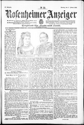 Rosenheimer Anzeiger Sonntag 11. Februar 1906